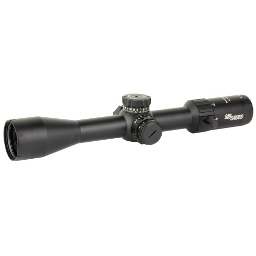 Sig Sauer Whiskey4 4-16x44mm Rifle Scope, Illuminated MOA Milling Hunter 2.0 Reticle, FFP, Black, Model SOW44002