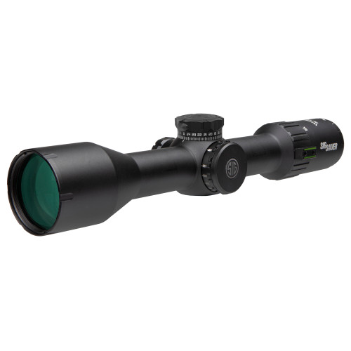 SIG SAUER Whiskey6 3-18x44mm Quadplex Locking 0.25 MOA SFP Riflescope, Black, Model SOW63114