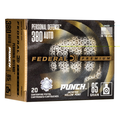 FEDERAL - 380 ACP - 85 GR - JHP - 20 RDS/BOX