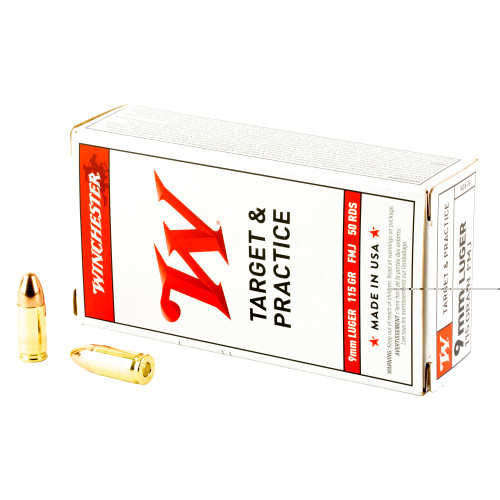 WINCHESTER - 9MM - 115 GR - FMJ - 50 RDS/BOX -