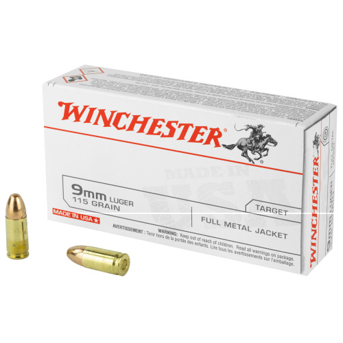 WINCHESTER - 9MM - 115 GR - FMJ - 50 RDS/BOX - RPLWNQ4172BX