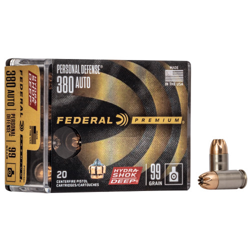 FEDERAL - 380 ACP - 99 GR - HP - 20 RDS/BOX