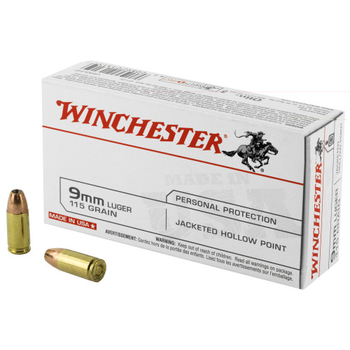 WINCHESTER - 9MM - 115 GR - JHP - 50 RDS/BOX