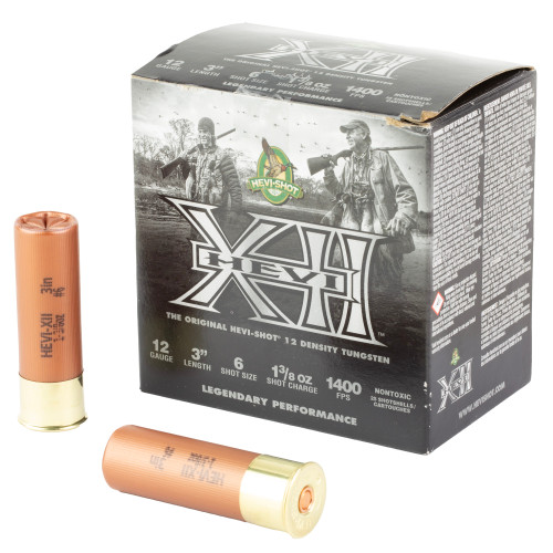 HEVI-SHOT 12 GA - 3" - #6 - 1 3/8 OZ - 25 RDS/BOX