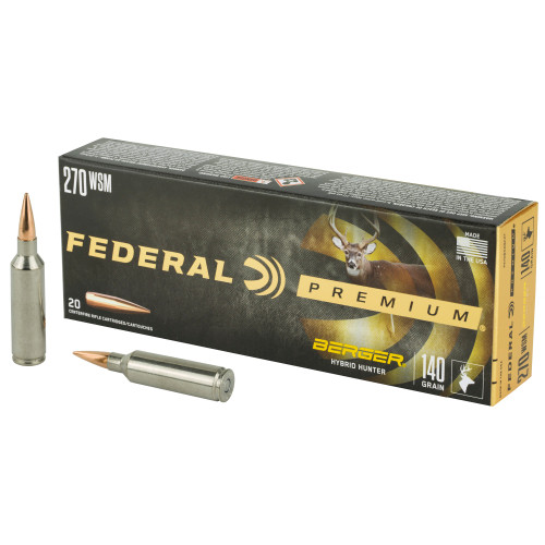 FEDERAL 270 WSM - 140 GR - BERGER HYBRID HUNTER - 20 RDS/BOX