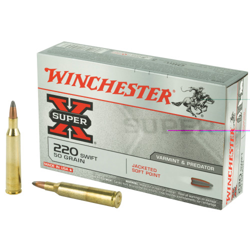 WINCHESTER 220 SWIFT - 50 GR - JSP - 20 RDS/BOX