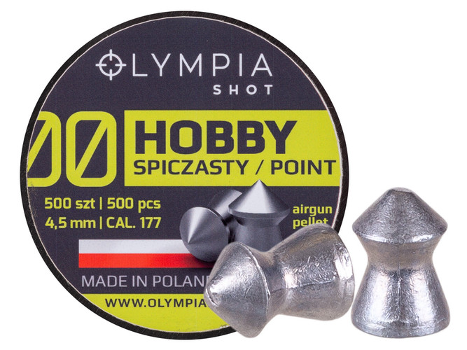 OLYMPIA SHOT HOBBY HEAVY - .177 CAL - POINTED - 9.41 GR - 500/tin