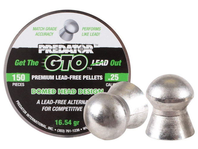 PREDATOR GTO LEAD FREE - .25 PEL - ROUND - 16.54 GR - 150/tin