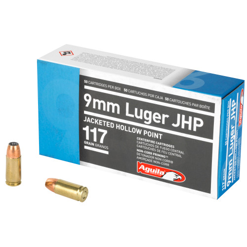 AGUILA - 9MM - 117 GR - JHP - 50 RDS/BOX