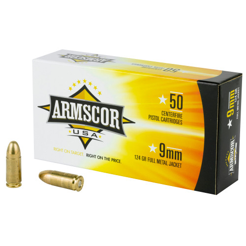 ARMSCOR - 9MM - 124 GR - FMJ - 50 RDS/BOX