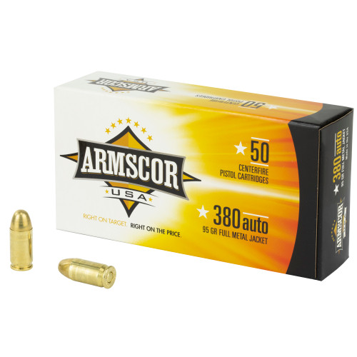 ARMSCOR - 380 ACP - 95 GR - FMJ - 50 RDS/BOX