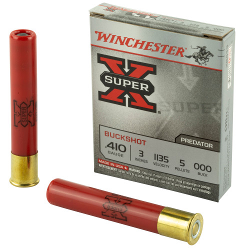 WINCHESTER SUPER-X - 410 GA - 3" - #000 BUCK - 5 PEL - 5 RDS/BOX