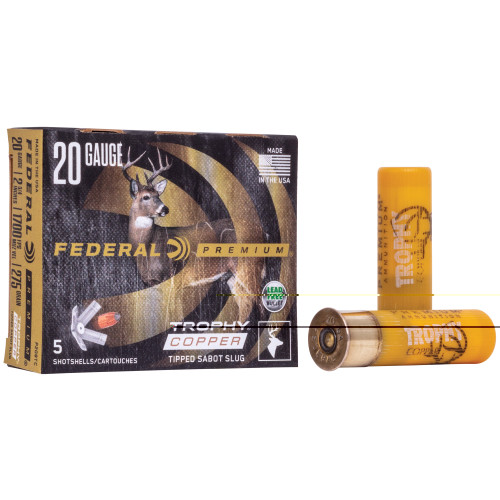 FEDERAL PREMIUM - 20 GA - 2.75" - SLUG - 275 GR - 5 RDS/BOX