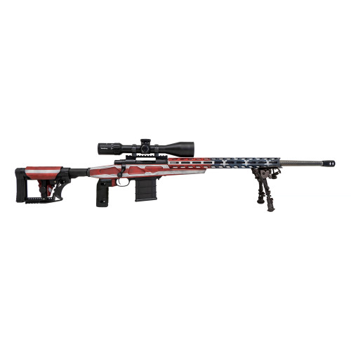 HOWA CHASSIS - 308 WIN - 24" - 10+1 - HEAVY THREADED - RED/WHITE/BLUE