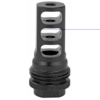 SilencerCo ASR Muzzle Brake AR-15 5.56 NATO 1/2x28 Black 3-Port