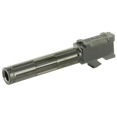LanTac Glock 19 Fluted Match Grade Barrel in Black — side profile view