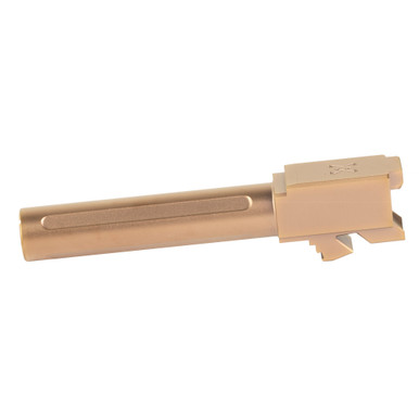 True Precision Glock 19 CPR Barrel - profile view showing stainless steel finish