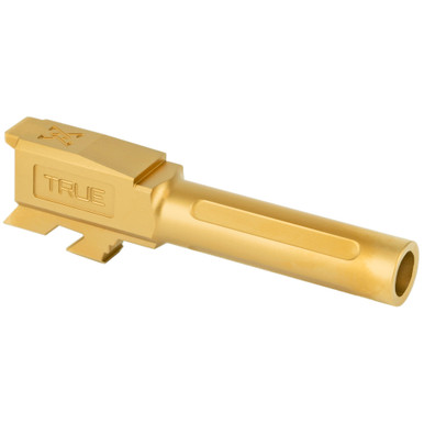 True Precision Gold Glock 43 Barrel – muzzle and chamber detail