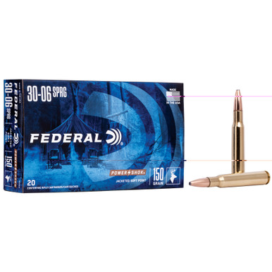 Federal PowerShok 30-06 Springfield 150 Grain Soft Point 20-Round Box