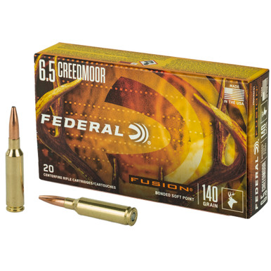 Federal Fusion 6.5 Creedmoor 140 Grain Soft Point box front view