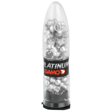 Gamo PBA Platinum .177 Cal Pellets – Tin Detail and Pellet Close-Up