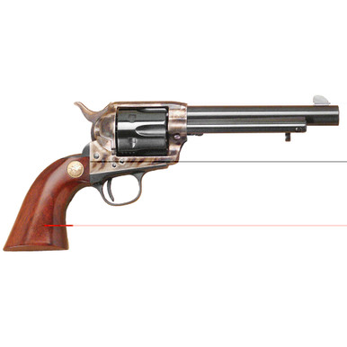 Cimarron Model P single action revolver walnut grips and cylinder detail