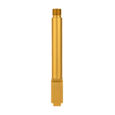 Ballistic Advantage Glock 17 Gen 5 Gold Threaded Barrel - muzzle thread detail