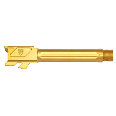 Fortis Manufacturing Glock 19 TiN Gold Threaded Barrel in titanium nitride finish