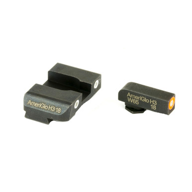 AmeriGlo Glock 17/19 rear tritium sight with white outline detail view