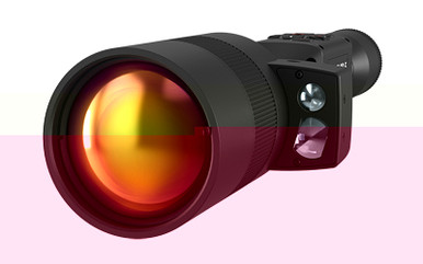 ATN ThOR 5 LRF 5-40x 640x480 Thermal Riflescope mounted view showing body and eyepiece