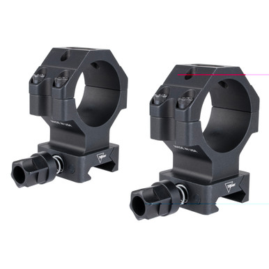 Trijicon Q-LOC 30mm Extra High Scope Rings mounted on Picatinny rail