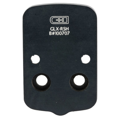 C&H Precision Weapons Glock 43X 48 MOS adapter plate for Trijicon RMR SRO - front view