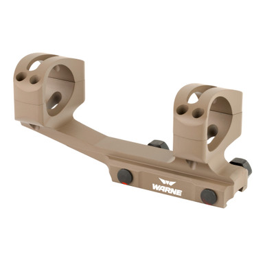 Warne Gen 2 Extended X-SKEL 30mm Scope Mount in Dark Earth – side profile view