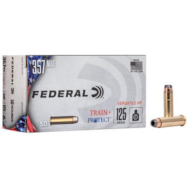 Federal Train + Protect 357 Magnum 125 GR Versatile Hollow Point 50 Round Box
