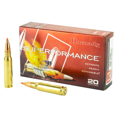 Hornady Superformance 308 Win 165 Grain SST ammunition box front view