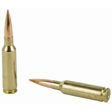 Nosler 6.5 Creedmoor 140gr BTHP cartridge close-up detail