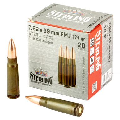 STERLING 7.62X39 - 123 GR - FMJ - 20 RDS/BOX