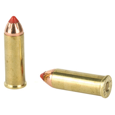 Hornady LEVERevolution 44 Magnum FTX bullet and cartridge detail