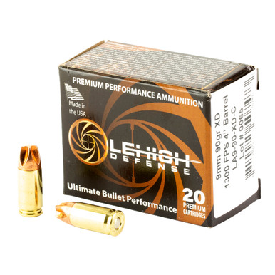 LEHIGH DEFENSE - 9MM - 90 GR - FLUID TRANSFER MONOLITHIC - 20 RDS/BOX