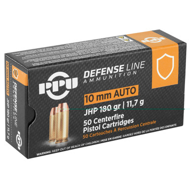 Prvi Partizan 10mm Auto JHP ammunition cartridge detail
