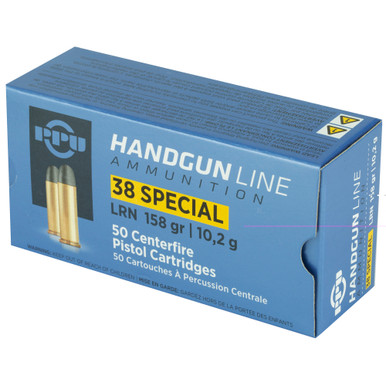 Prvi Partizan 38 Special 158gr LRN Cartridge Close-Up