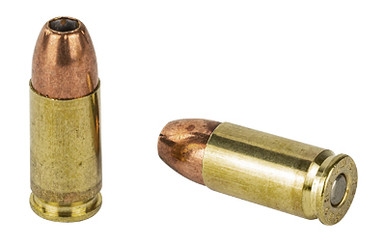 Remington HTP 9mm 147gr JHP ammunition rounds close-up