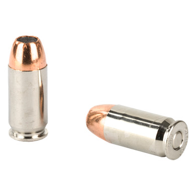 SIG SAUER V-Crown 45 ACP hollow point bullet close-up showing V-Crown cavity