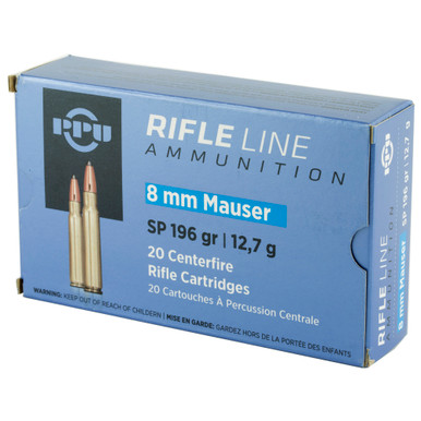 Prvi Partizan 8mm Mauser 196gr SP cartridges and box detail