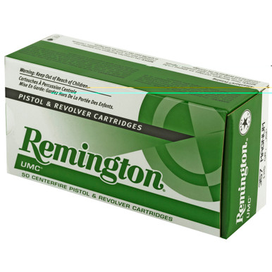 Remington UMC 357 Magnum 125gr JSP cartridge detail view