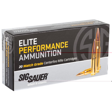 SIG Sauer 6.5 Creedmoor 140gr OTM rounds displayed beside ammunition box