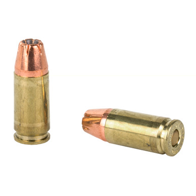 Hornady XTP 147gr 9mm bullet close-up showing hollow point design