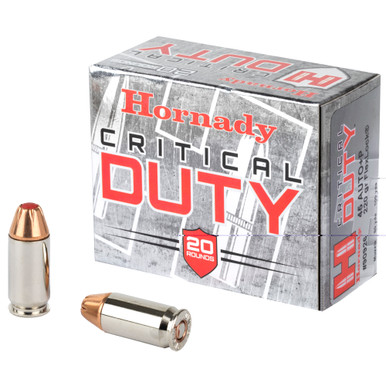 Hornady Critical Duty 45 ACP 220 Grain FlexLock ammunition box