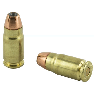 Hornady Custom 357 SIG 147 Grain XTP bullet and cartridge detail