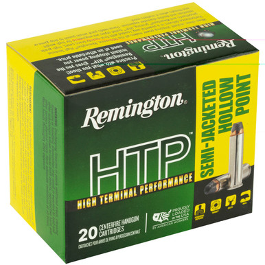 Remington HTP 357 Magnum 158gr SJHP ammunition rounds detail